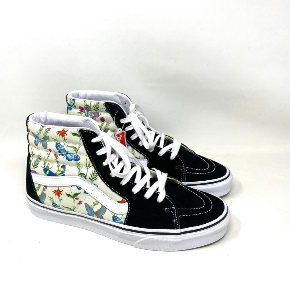 šMEGA SALEšVANS SK8-HI Men Butterfly Floral Black White Canvas VN0A5HXVUC0 - Picture 4 of 10